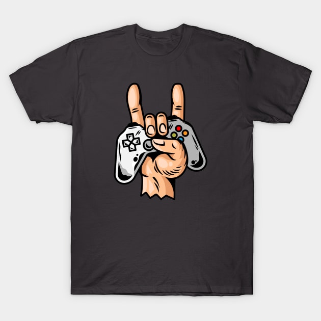 Playing Game Vector Art T-Shirt by Ken Asahvey